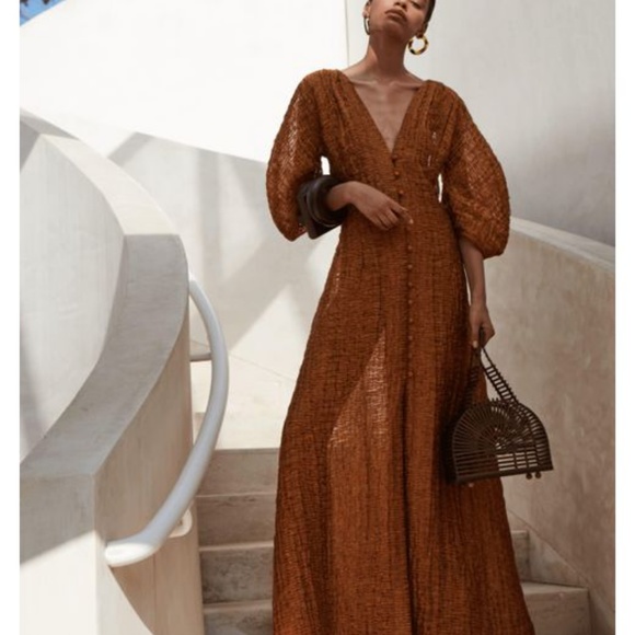 NWOT Cult Gaia Cupola Mini Teak Tote - Picture 2 of 6